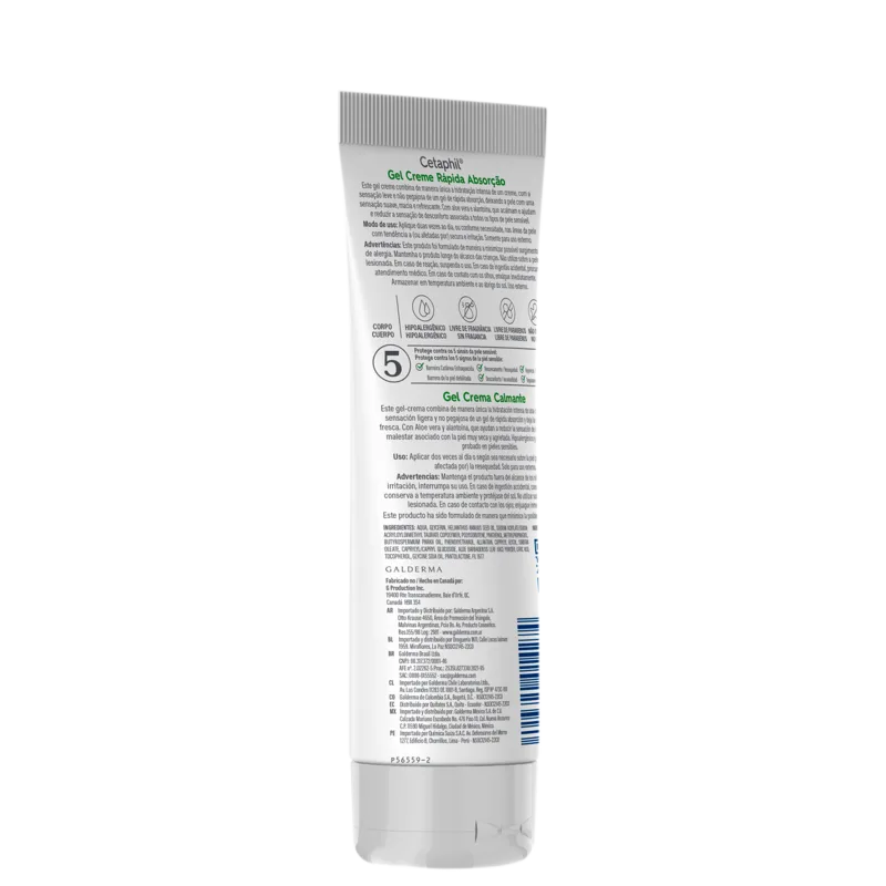 Cetaphil com Aloe Vera Rápida Absorção - Gel Creme Hidratante Corporal 226g - Imagem 2